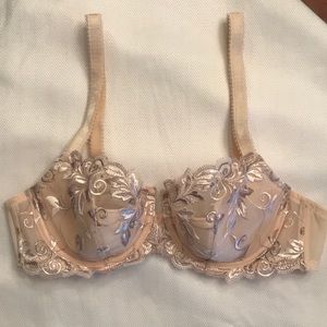 Nude lace bra